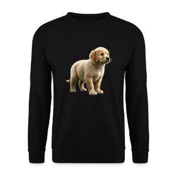Golden retriever puppy - Unisex Sweatshirt - black - Front - Alina (178cm) & Michal (187cm)