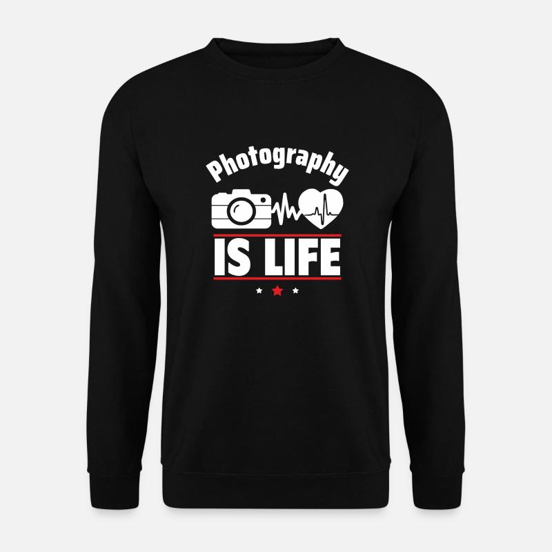 Fotografie ist das Leben - Unisex Pullover - Schwarz