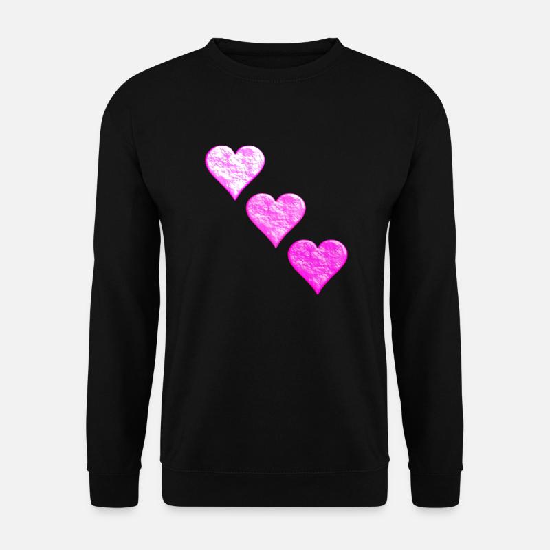 3 Hearts - Unisex Sweatshirt - black