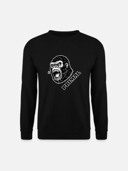 Wütender Gorilla - PRIMAL Design - Unisex Pullover - Schwarz
