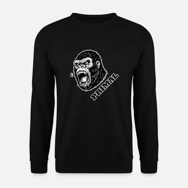 Wütender Gorilla - PRIMAL Design - Unisex Pullover - Schwarz