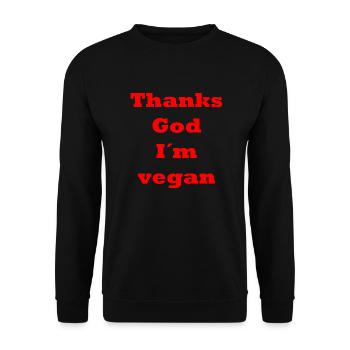vegan - Unisex Pullover - Schwarz - Vorne - Alina (178cm) & Michal (187cm)
