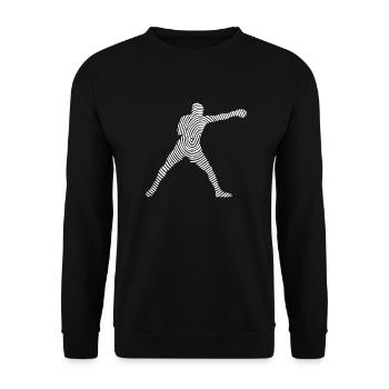 Boxing Fingerprint Boxing Boxer - Unisex Sweatshirt - black - Front - Alina (178cm) & Michal (187cm)