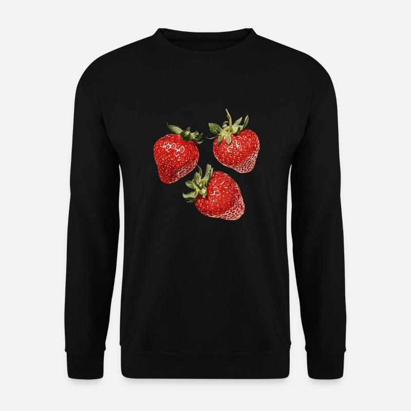 Erdbeeren - Unisex Pullover - Schwarz