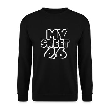 46 - Unisex Sweatshirt - black - Front - Alina (178cm) & Michal (187cm)