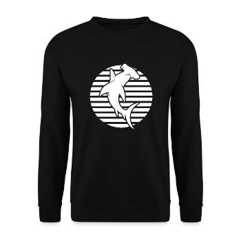 Hammerhead Shark, Diving - Unisex Sweatshirt - black - Front - Alina (178cm) & Michal (187cm)