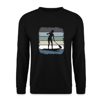 Stand Up Paddling - Unisex Pullover - Schwarz - Vorne - Alina (178cm) & Michal (187cm)