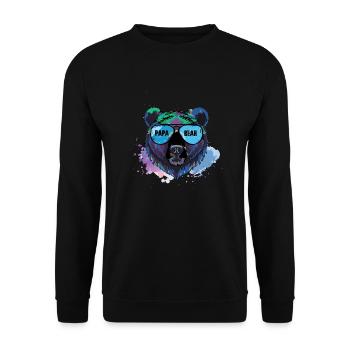 Dad, Bear, Graffiti, Painting, Colorful, Illustration - Unisex Sweatshirt - black - Front - Alina (178cm) & Michal (187cm)