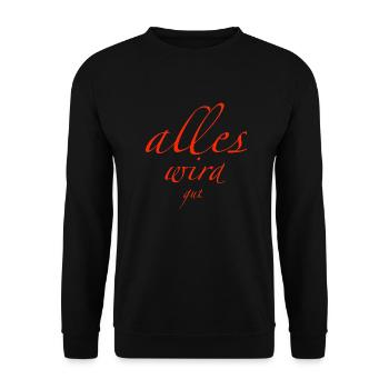 alles wird gut - Unisex Pullover - Schwarz - Vorne - Alina (178cm) & Michal (187cm)