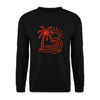Île Palm Wave - Sweat-shirt Unisexe - noir - Devant - Alina (178cm) & Michal (187cm)