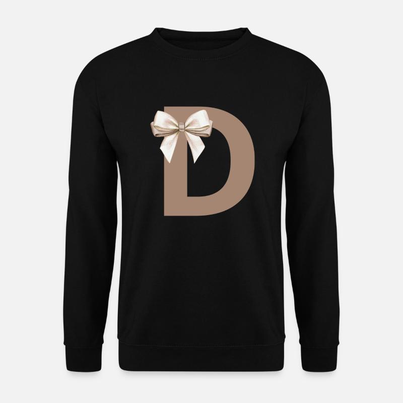 Buchstabe D Knoten - Unisex Pullover - Schwarz