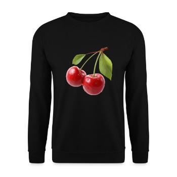 Cerises - Sweat-shirt Unisexe - noir - Devant - Alina (178cm) & Michal (187cm)