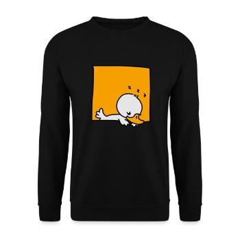 little duck sleeping (3 colors) - Unisex Sweatshirt - black - Front - Alina (178cm) & Michal (187cm)