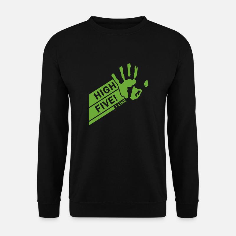 High Five einfarbig - Unisex Pullover - Schwarz