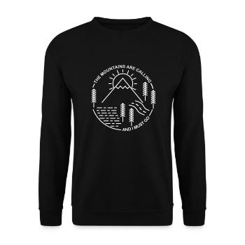 Chemise de randonnée Les montagnes appellent - Sweat-shirt Unisexe - noir - Devant - Alina (178cm) & Michal (187cm)