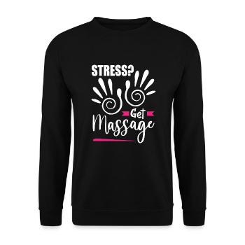 massage - Unisex Sweatshirt - black - Front - Alina (178cm) & Michal (187cm)