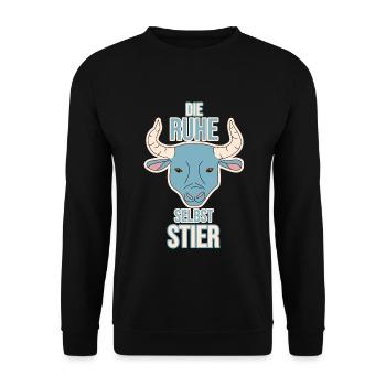 Sternzeichen Stier Horoskop Tier - Unisex Pullover - Schwarz - Vorne - Alina (178cm) & Michal (187cm)
