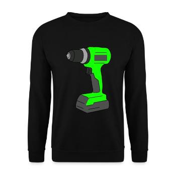 Cordless Screwdriver Craftsman Do-It-Yourself Tool - Unisex Sweatshirt - black - Front - Alina (178cm) & Michal (187cm)