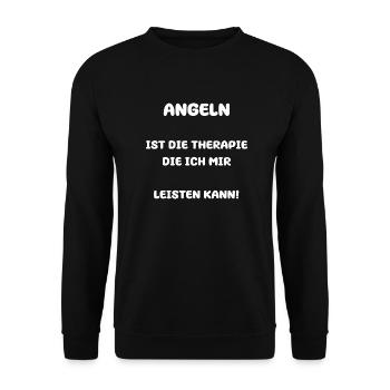 Angeln Therapie - Unisex Pullover - Schwarz - Vorne - Alina (178cm) & Michal (187cm)