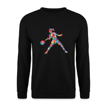 Joueurs de tennis Entraîneurs de tennis Joueurs de tennis Filles - Sweat-shirt Unisexe - noir - Devant - Alina (178cm) & Michal (187cm)