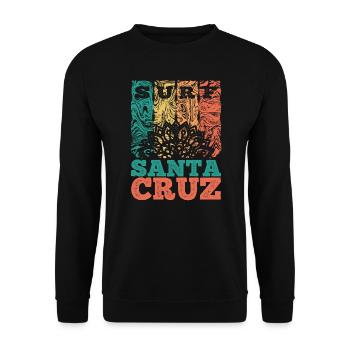 Santa Cruz Surf - Unisex Pullover - Schwarz - Vorne - Alina (178cm) & Michal (187cm)