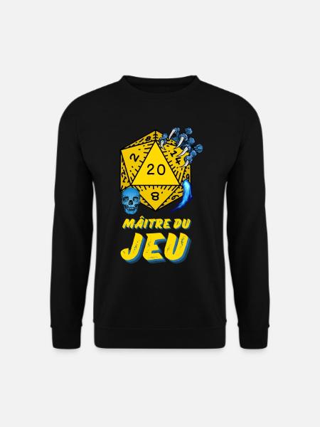 D20 Aventures JDR Maître du Jeu - Sweat-shirt Unisexe - noir