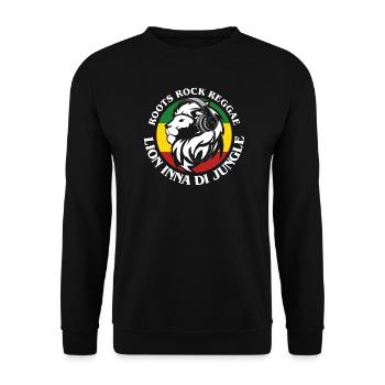 Lion inna di Jungle - Reggae Style - Unisex Sweatshirt - black - Front - Alina (178cm) & Michal (187cm)