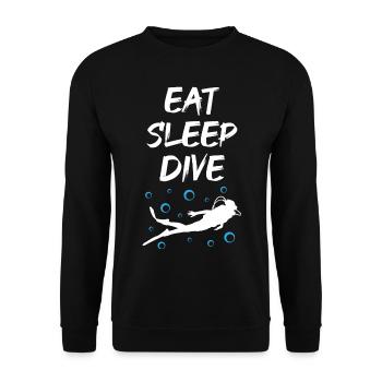 Eat Sleep Dive - Unisex Sweatshirt - black - Front - Alina (178cm) & Michal (187cm)