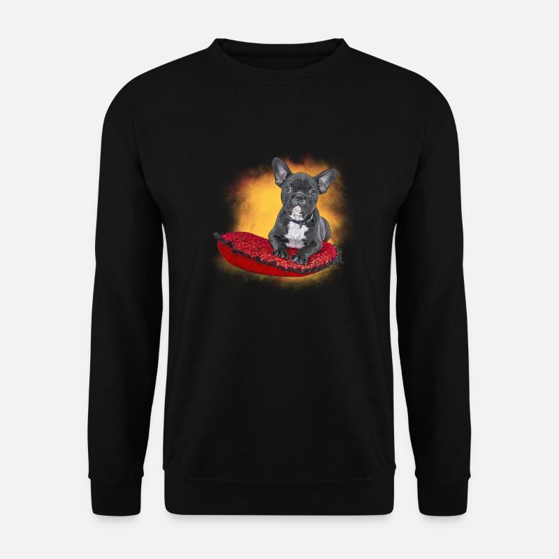 Frenchie cushion - Unisex Sweatshirt - black