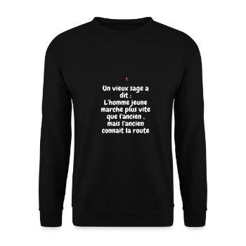 Citation - Sweat-shirt Unisexe - noir - Devant - Alina (178cm) & Michal (187cm)