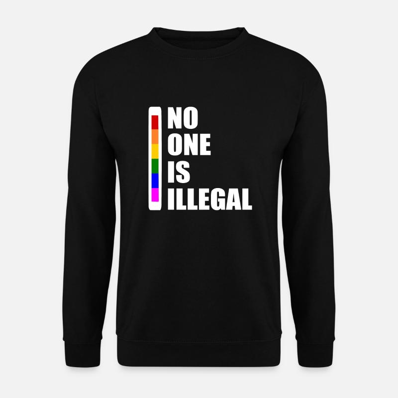 No one is illegal - Sweat-shirt Unisexe - noir