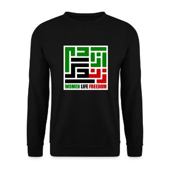 Women life freedom - Unisex Pullover - Schwarz - Vorne - Alina (178cm) & Michal (187cm)