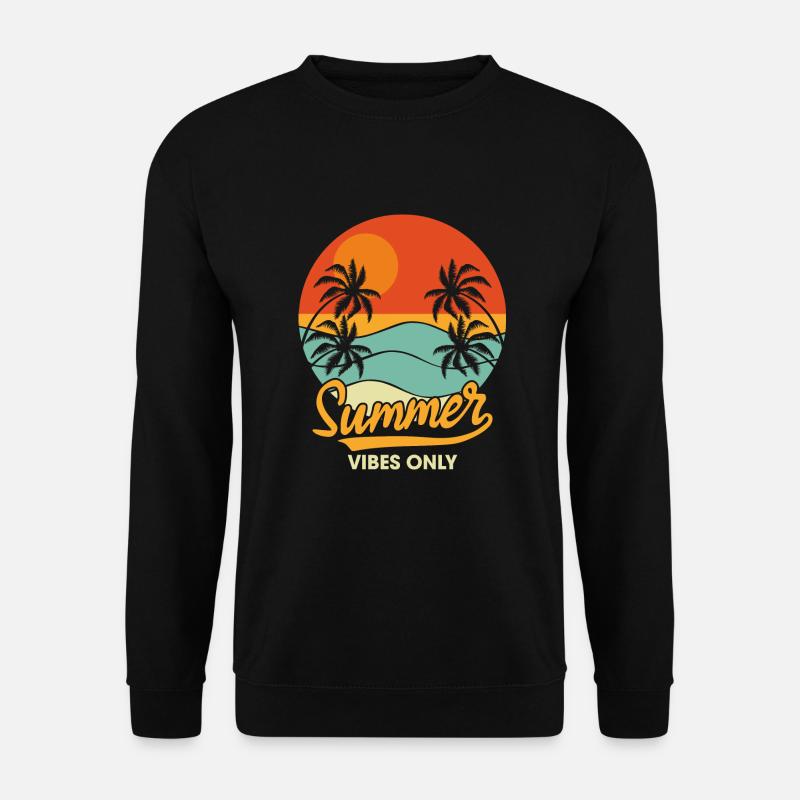 Nur Sommerklima Sommerpalmen - Unisex Pullover - Schwarz