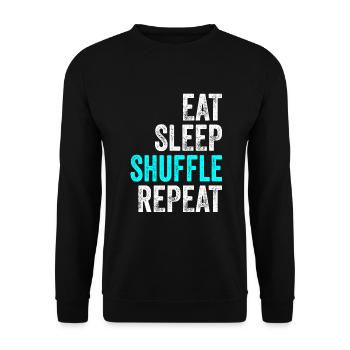 SHUFFLE Techno Electronic Dance House Dance EDM - Unisex Sweatshirt - black - Front - Alina (178cm) & Michal (187cm)