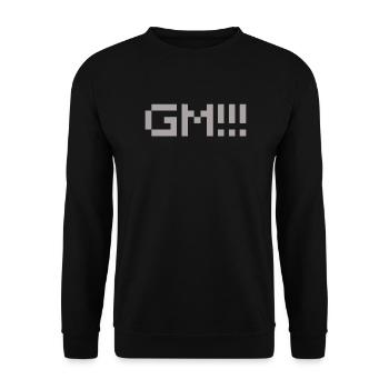 GM! Good Morning - Unisex Sweatshirt - black - Front - Alina (178cm) & Michal (187cm)