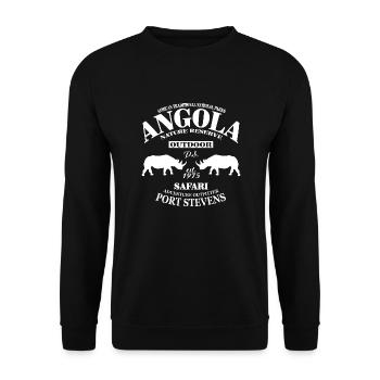 Angola - Rhinoceros - Unisex Sweatshirt - black - Front - Alina (178cm) & Michal (187cm)