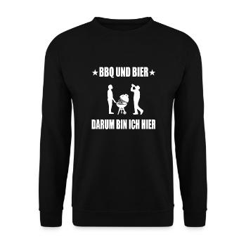 BBQ - Unisex Pullover - Schwarz - Vorne - Alina (178cm) & Michal (187cm)
