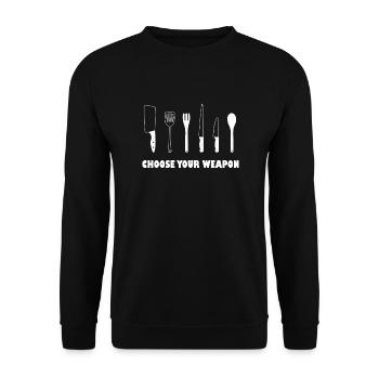 Chef Cook Cooking - Unisex Sweatshirt - black - Front - Alina (178cm) & Michal (187cm)
