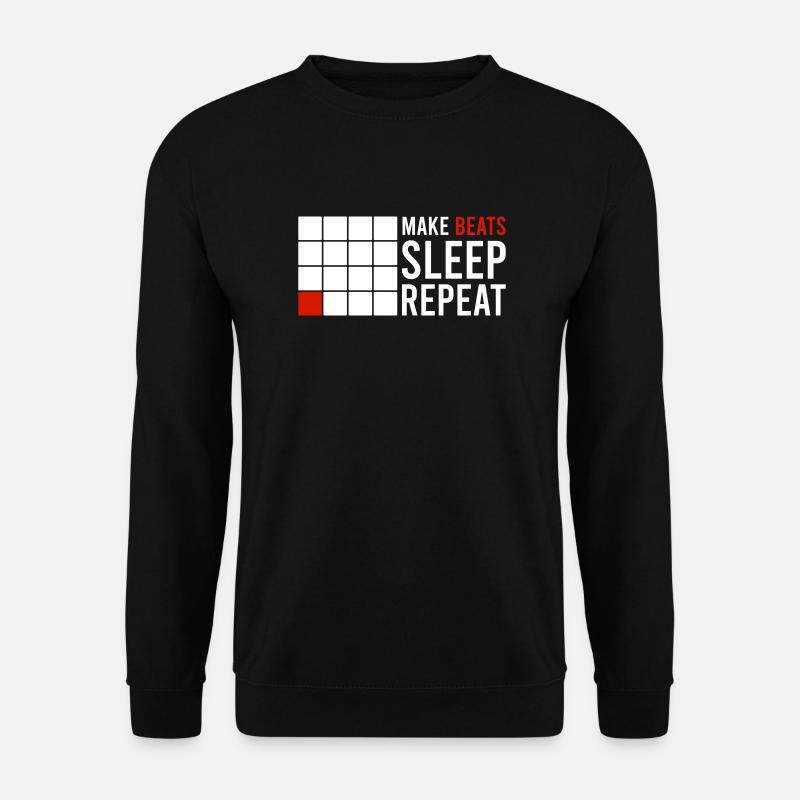 MAKE BEATS SLEEP REPEAT - Unisex Sweatshirt - black