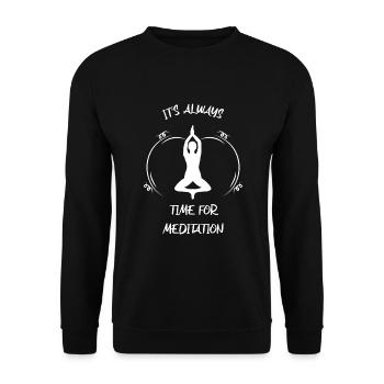 Meditaion - Unisex Pullover - Schwarz - Vorne - Alina (178cm) & Michal (187cm)