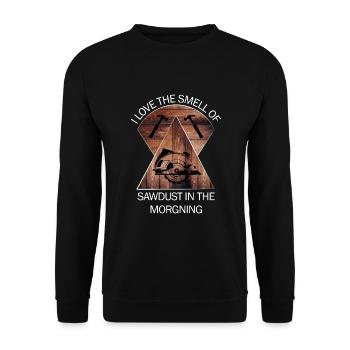 Charpentier, charpentier, charpentier, charpentier, artisan, bois - Sweat-shirt Unisexe - noir - Devant - Alina (178cm) & Michal (187cm)