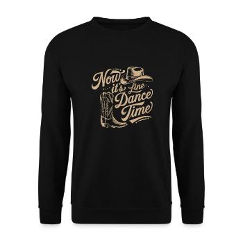 Line Dance Time Time to dance Line Dance - Unisex Sweatshirt - black - Front - Alina (178cm) & Michal (187cm)