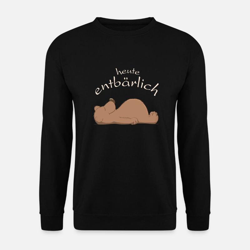 flauschiger, knuffiger Bär - Unisex Pullover - Schwarz