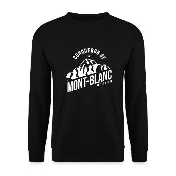 conqueror of Mont Blanc - Unisex Sweatshirt - black - Front - Alina (178cm) & Michal (187cm)