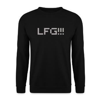 LFG - Let's Freakin' Go - Unisex Sweatshirt - black - Front - Alina (178cm) & Michal (187cm)