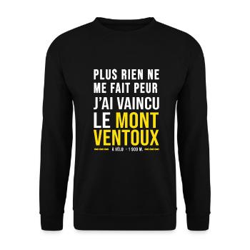 Vélo cycliste Mont Ventoux Humour sport velo - Sweat-shirt Unisexe - noir - Devant - Alina (178cm) & Michal (187cm)