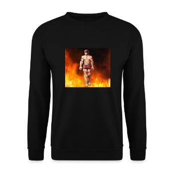 Baki - Unisex Pullover - Schwarz - Vorne - Alina (178cm) & Michal (187cm)