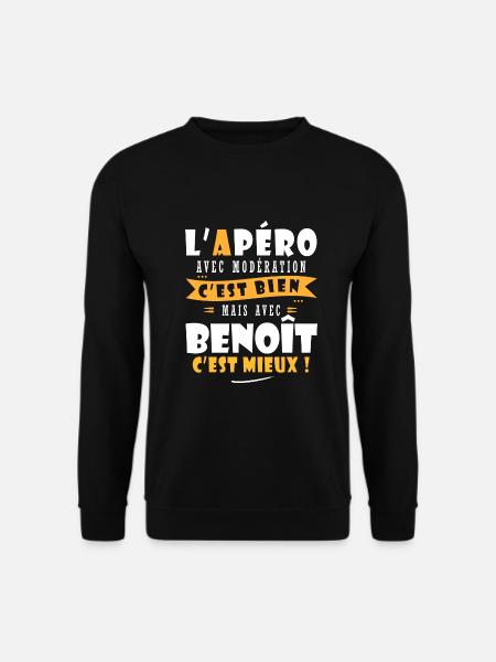 Benoît cadeau Humour personnalisé cadeau benoît - Sweat-shirt Unisexe - noir
