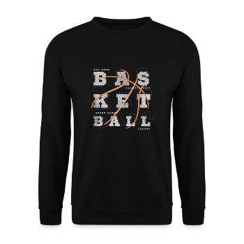 BASKETBALL - Unisex Sweatshirt - black - Front - Alina (178cm) & Michal (187cm)