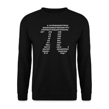 Pi, π Folge Zahlen Day Mathe Mathematik Symbole - Unisex Pullover - Schwarz - Vorne - Alina (178cm) & Michal (187cm)